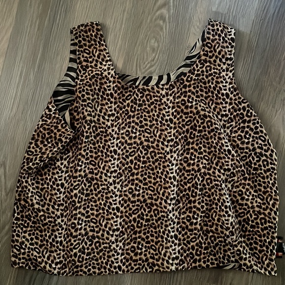 Vintage Notations reversible sleeveless blouse - Picture 2 of 5